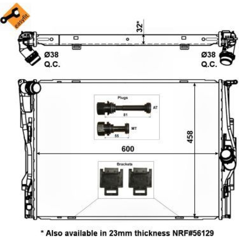Kühler, Motorkühlung 53473 Kühler, Motorkühlung 53473