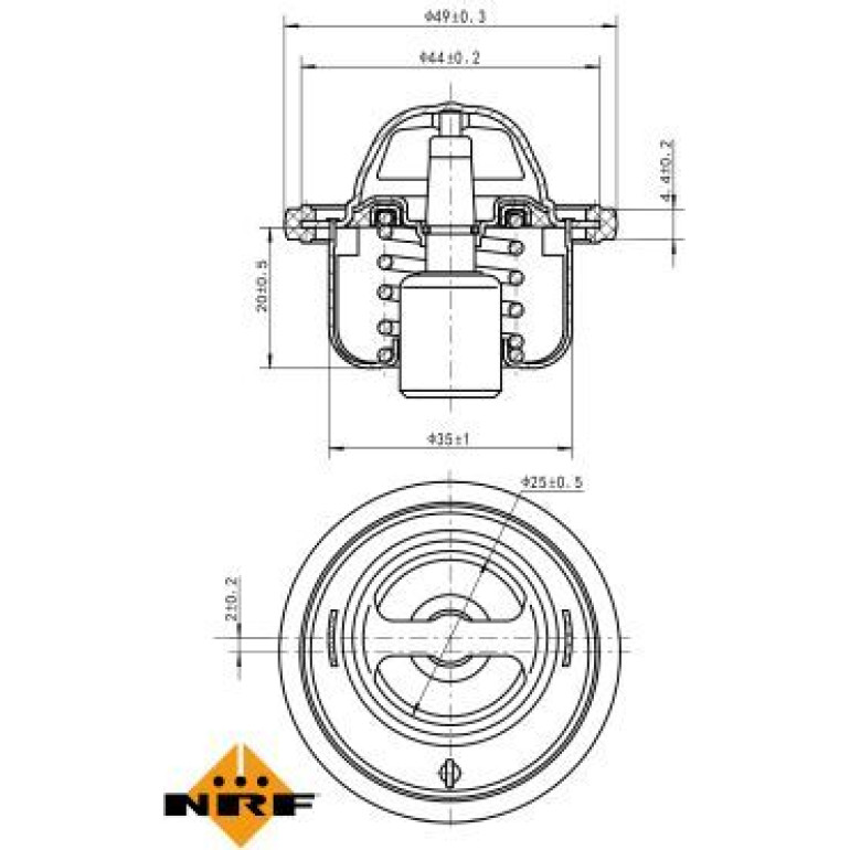 NRF Thermostat, Kühlmittel 725076 NRF Thermostat, Kühlmittel 725076