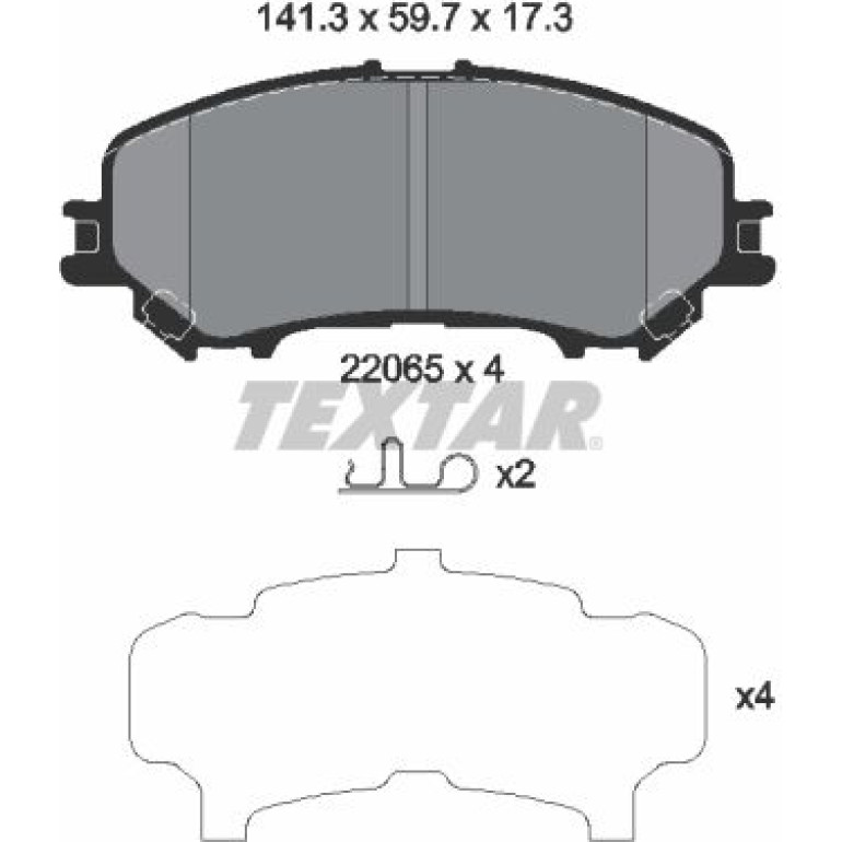 Bremsbelagsatz Nissan P. X-Trail 1.6 Dci 13 2206503 Bremsbelagsatz Nissan P. X-Trail 1.6 Dci 13 2206503
