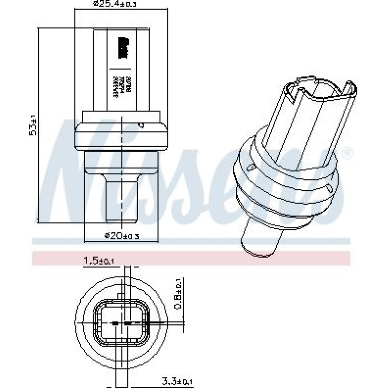 NISSENS Sensor, Kühlmitteltemperatur 207021 NISSENS Sensor, Kühlmitteltemperatur 207021