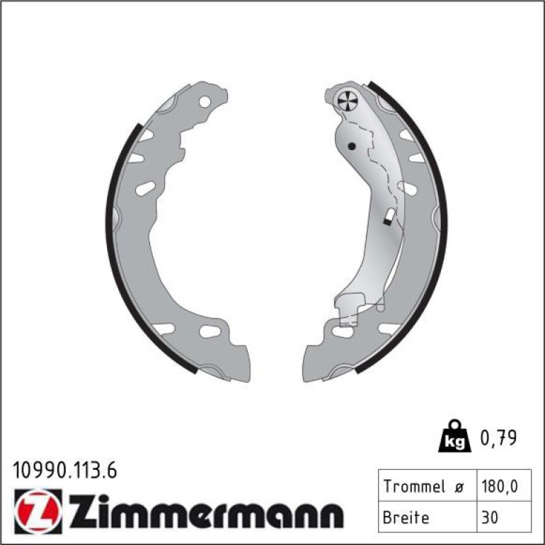ZIMMERMANN Bremsbacken 10990.113.6 ZIMMERMANN Bremsbacken 10990.113.6