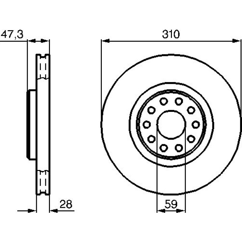 Bremsscheibe VA 0 986 478 669 Bremsscheibe VA 0 986 478 669