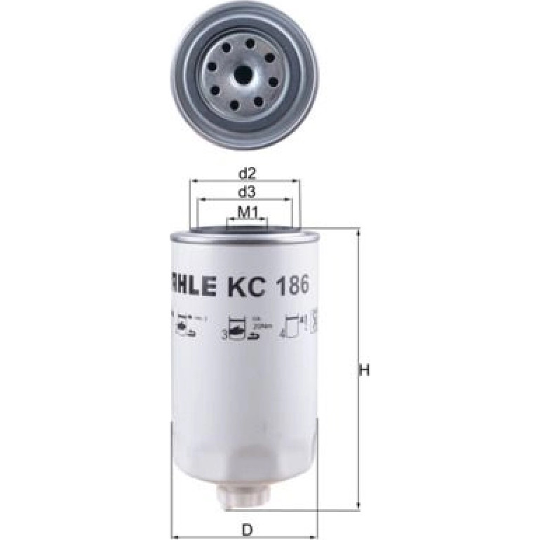 MAHLE Kraftstofffilter KC 186
