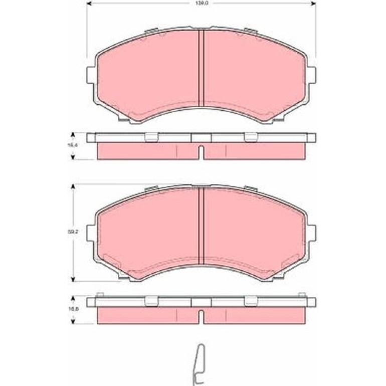 Bremsbelagsatz Mitsubishi P. Pajero 00-/Land Cruiser/Grandis GDB3254 Bremsbelagsatz Mitsubishi P. Pajero 00-/Land Cruiser/Grandis GDB3254