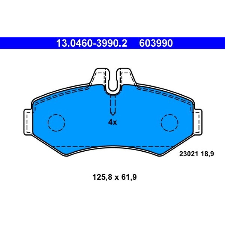 Bremsbelagsatz Vw T. Lt 28-46 2.5-2.8 Tdi 96-06 13.0460-3990.2 Bremsbelagsatz Vw T. Lt 28-46 2.5-2.8 Tdi 96-06 13.0460-3990.2