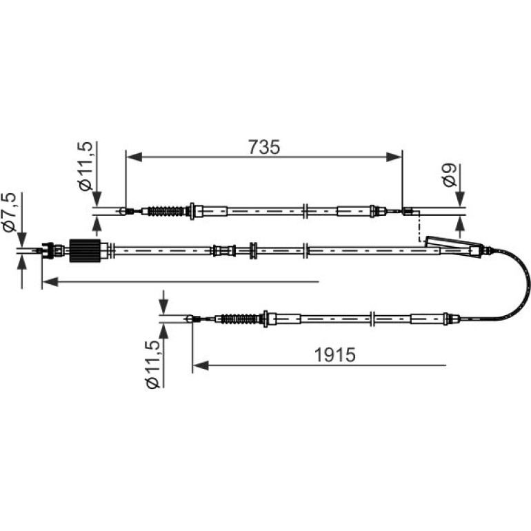 Handbremsseil 1987482801 Handbremsseil 1987482801