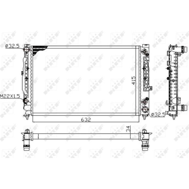 Kühler, Motorkühlung 519504A Kühler, Motorkühlung 519504A