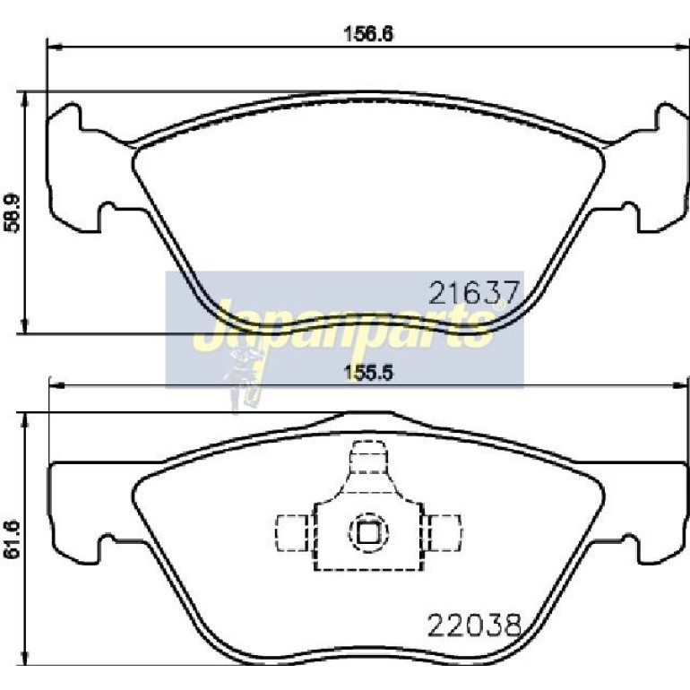Japanparts Bremsbeläge PA-0229AF Japanparts Bremsbeläge PA-0229AF