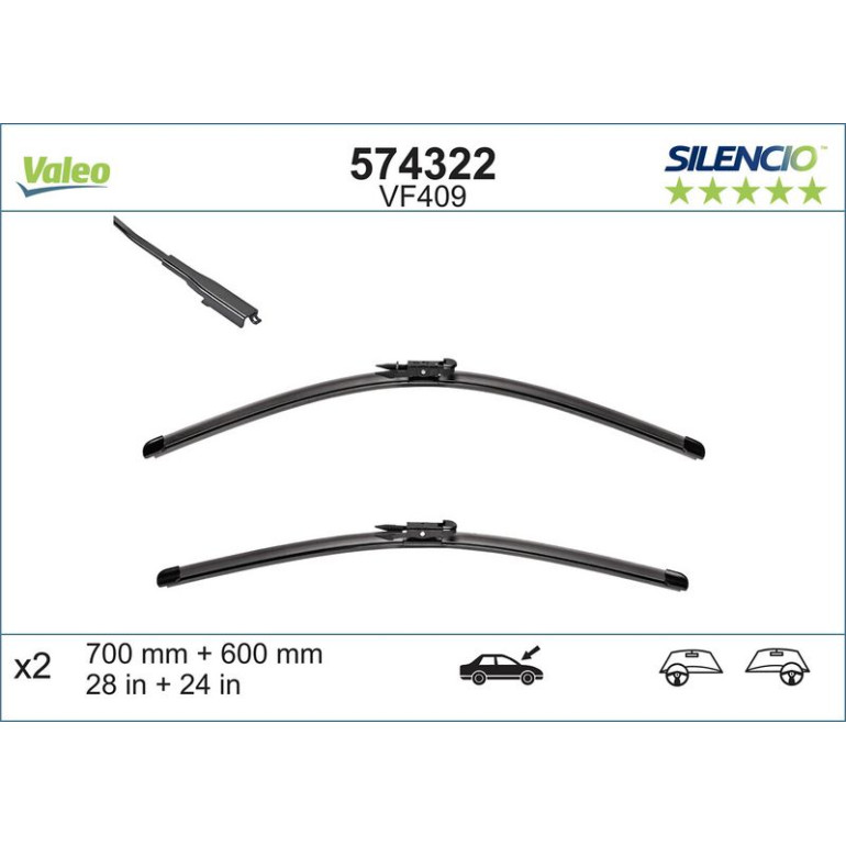 VM409 VALEO Silencio X.TRM Wischer 574322 VM409 VALEO Silencio X.TRM Wischer 574322