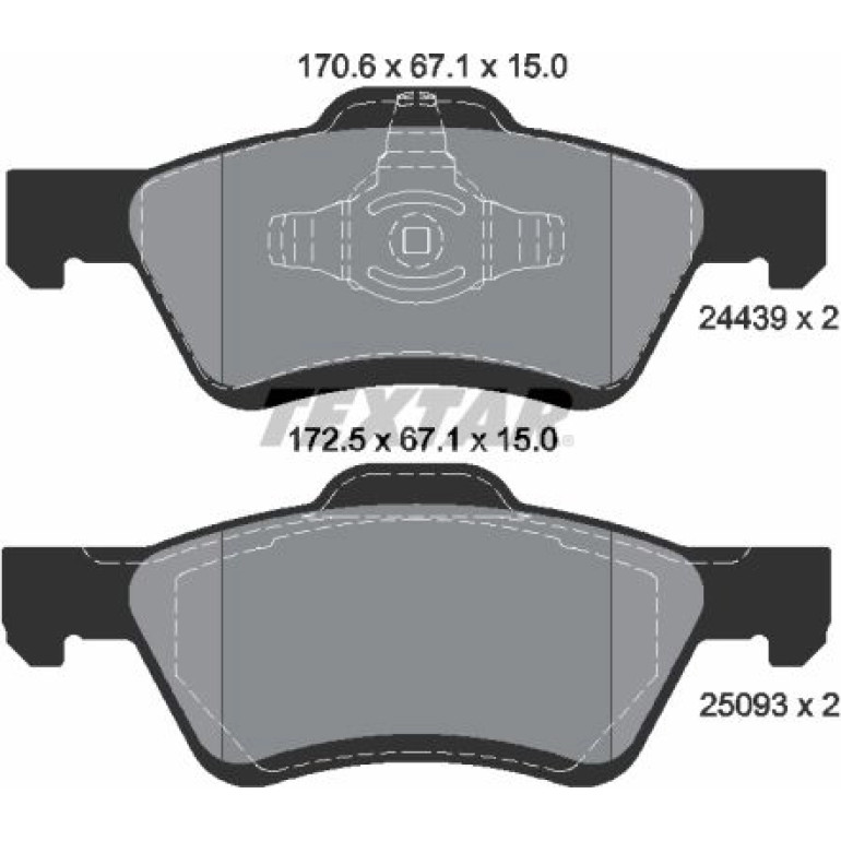 Bremsbelagsatz Ford P. Maveric 01- Ty Scheiben 2443901 Bremsbelagsatz Ford P. Maveric 01- Ty Scheiben 2443901