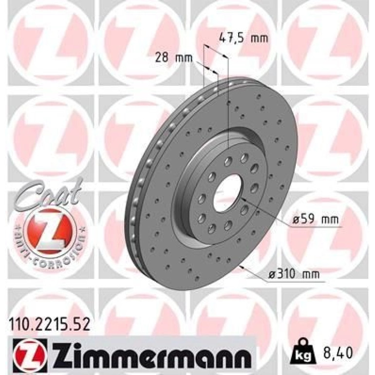Bremsscheibe VA Sport 110.2215.52 Bremsscheibe VA Sport 110.2215.52