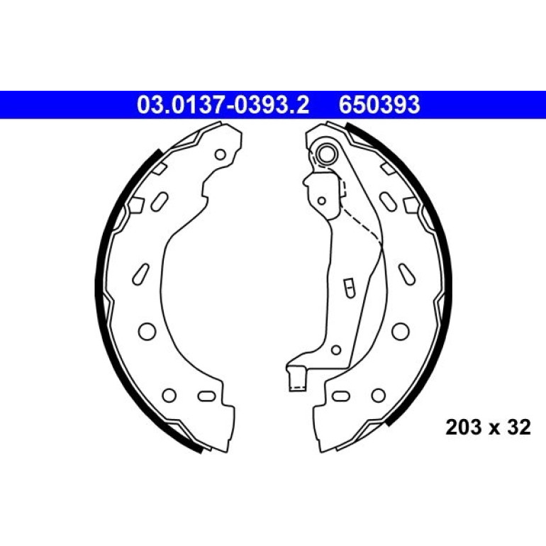 Bremsbackensatz 03.0137-0393.2 Bremsbackensatz 03.0137-0393.2