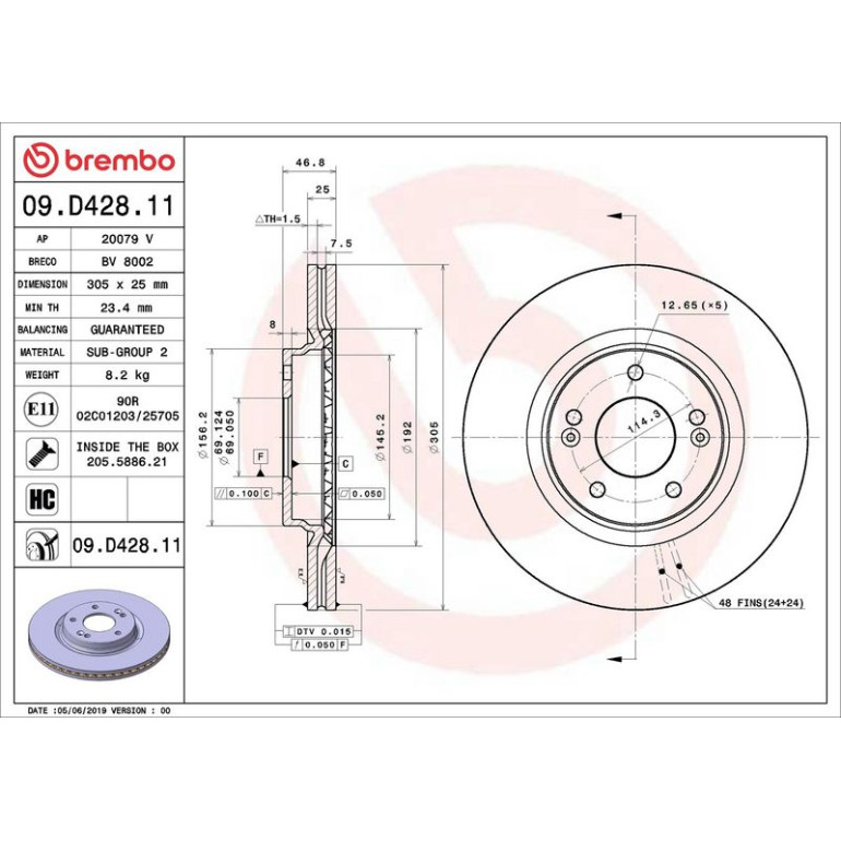 Bremsscheibe VA 09.D428.11