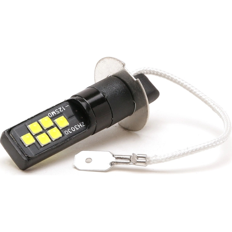LED Nebelscheinwerfer Birne Lampe H3 PK22s 12x 3030 LED Technik Weiß LED Nebelscheinwerfer Birne Lampe H3 PK22s 12x 3030 LED Technik Weiß