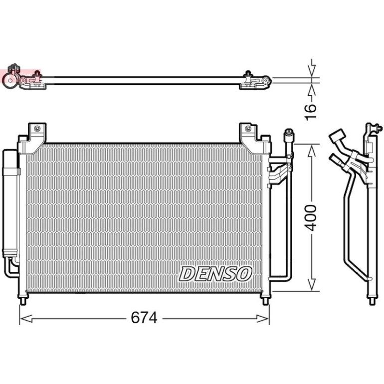 DENSO Kondensator, Klimaanlage DCN44013 DENSO Kondensator, Klimaanlage DCN44013