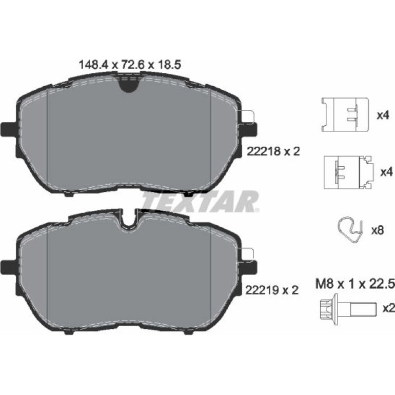 Bremsbelagsatz Peugeot S. 308 1.6-2.0 14 2221801 Bremsbelagsatz Peugeot S. 308 1.6-2.0 14 2221801