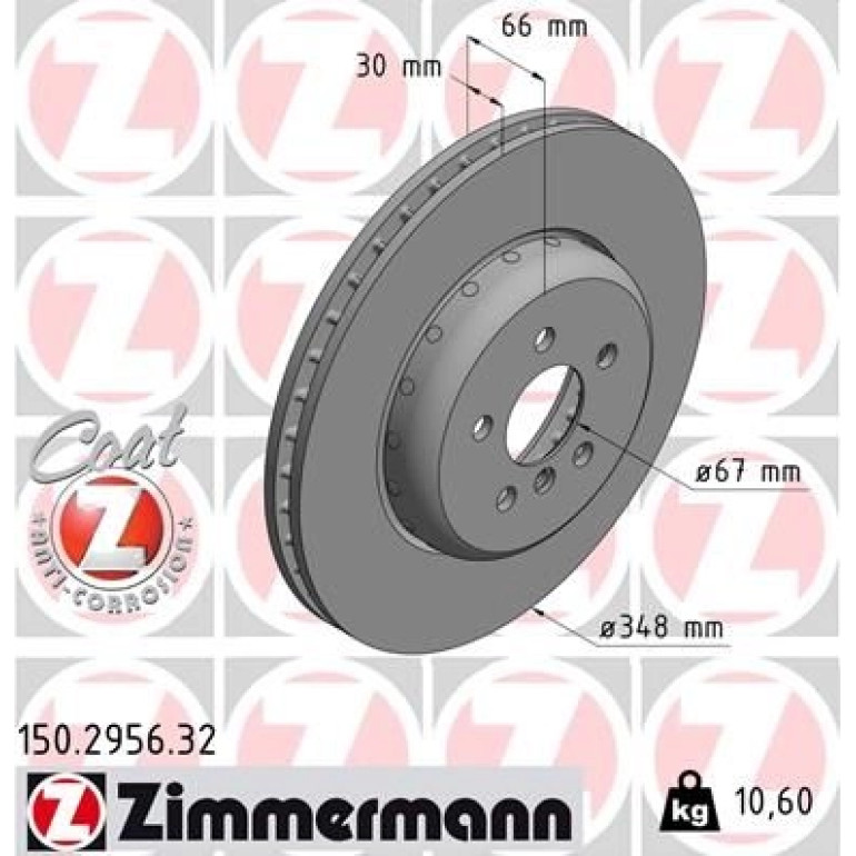 ZIMMERMANN Bremsscheibe 150.2956.32 ZIMMERMANN Bremsscheibe 150.2956.32
