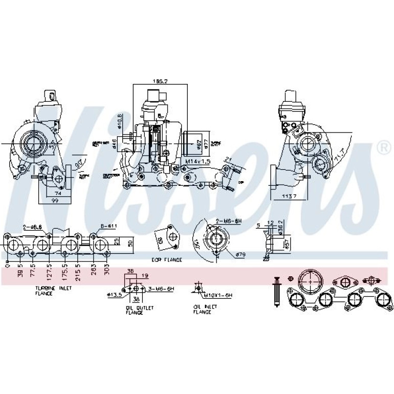 NISSENS Turbolader 93168 NISSENS Turbolader 93168