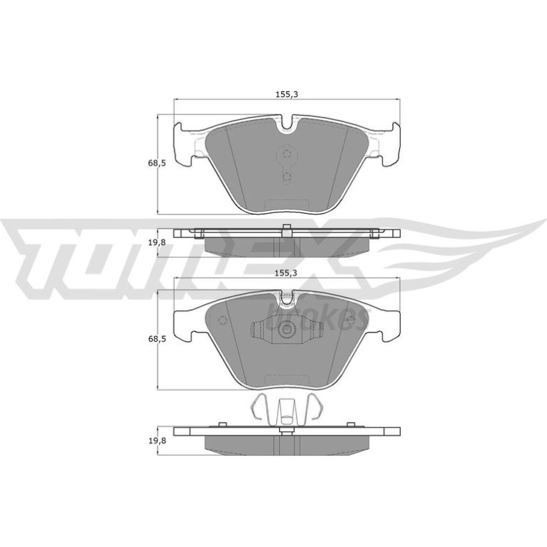 TOMEX brakes Bremsbelagsatz, Scheibenbremse TX 13-251 TOMEX brakes Bremsbelagsatz, Scheibenbremse TX 13-251