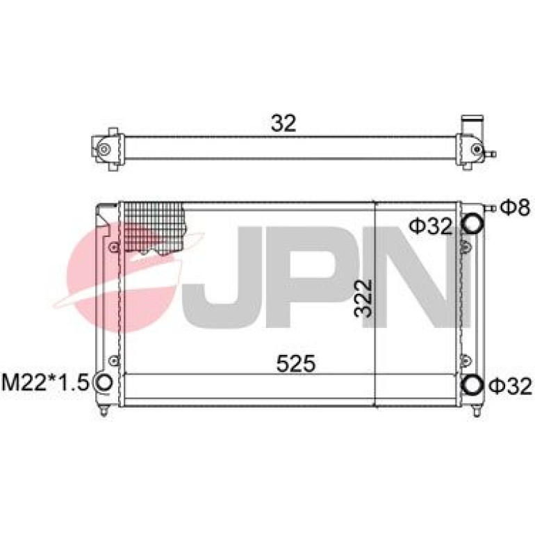 JPN Kühler, Motorkühlung 60C9053-JPN JPN Kühler, Motorkühlung 60C9053-JPN