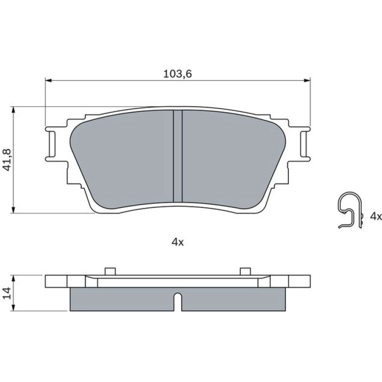 Bremsbelag 0 986 460 008 Bremsbelag 0 986 460 008