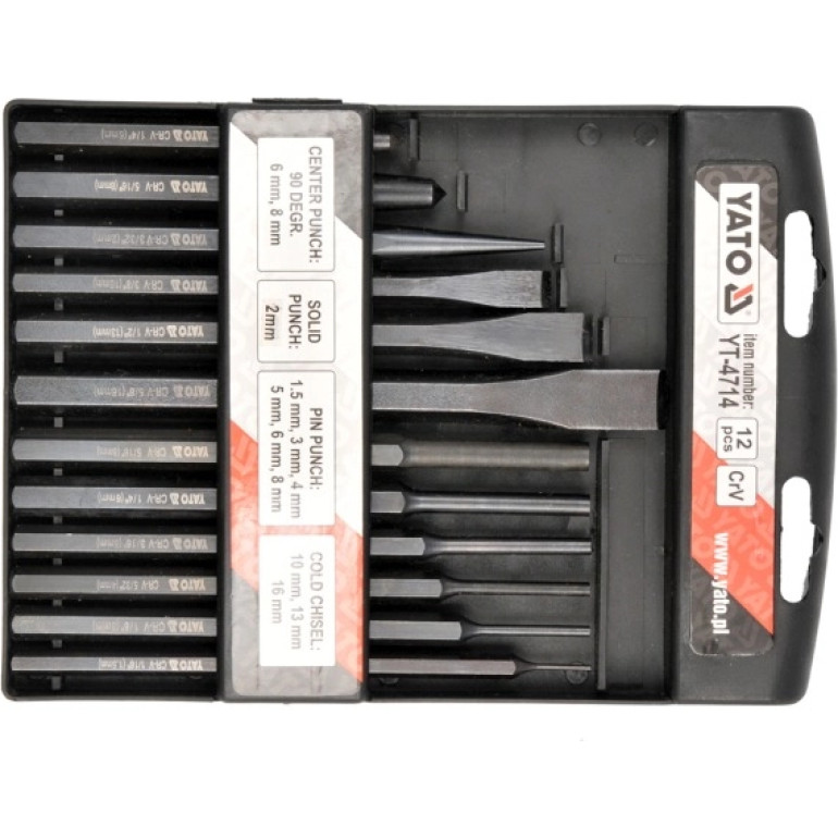 Meiselsatz Crv 12-Tlg YT-4714 Meiselsatz Crv 12-Tlg YT-4714