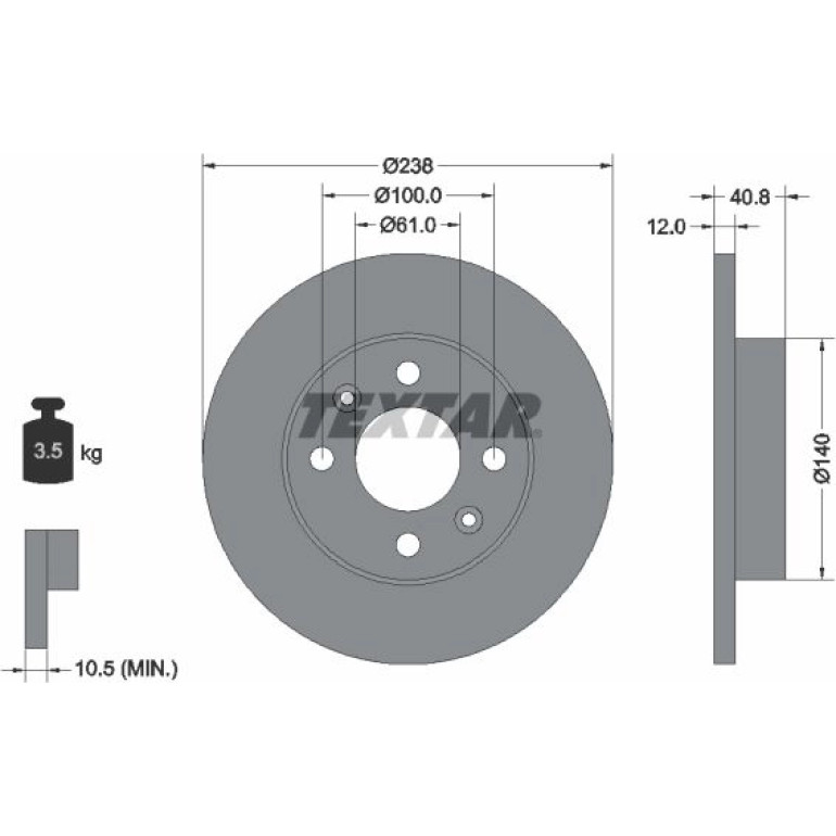Bremsscheibe Renault P. Clio -98-/Thalia/Logan/Sanderotw/Twingo 92036103 Bremsscheibe Renault P. Clio -98-/Thalia/Logan/Sanderotw/Twingo 92036103