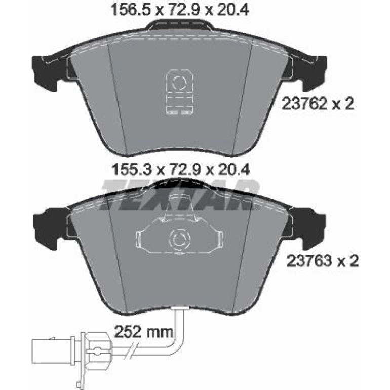 Bremsbelagsatz Vw S. A6 97 2376201 Bremsbelagsatz Vw S. A6 97 2376201