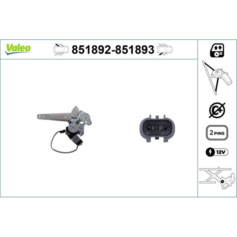 VALEO Fensterheber 851893 VALEO Fensterheber 851893