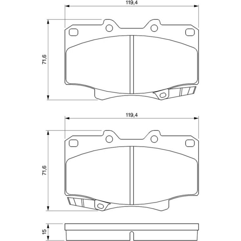 Bosch Bremsbelagsatz 0 986 424 134 Bosch Bremsbelagsatz 0 986 424 134