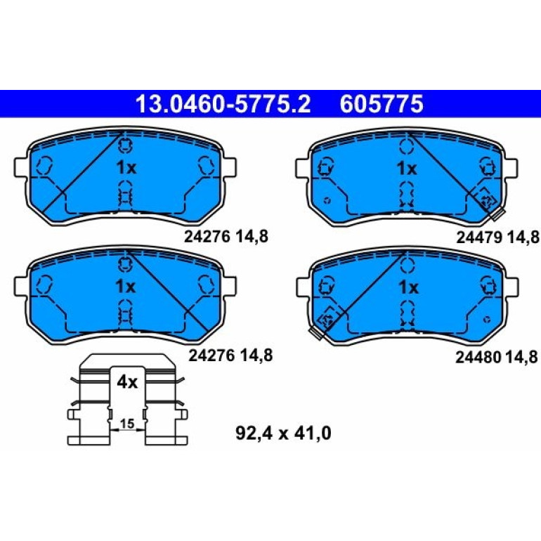 Bremsbelagsatz Hyundai T. I10 1.0-1.2 08 13.0460-5775.2 Bremsbelagsatz Hyundai T. I10 1.0-1.2 08 13.0460-5775.2
