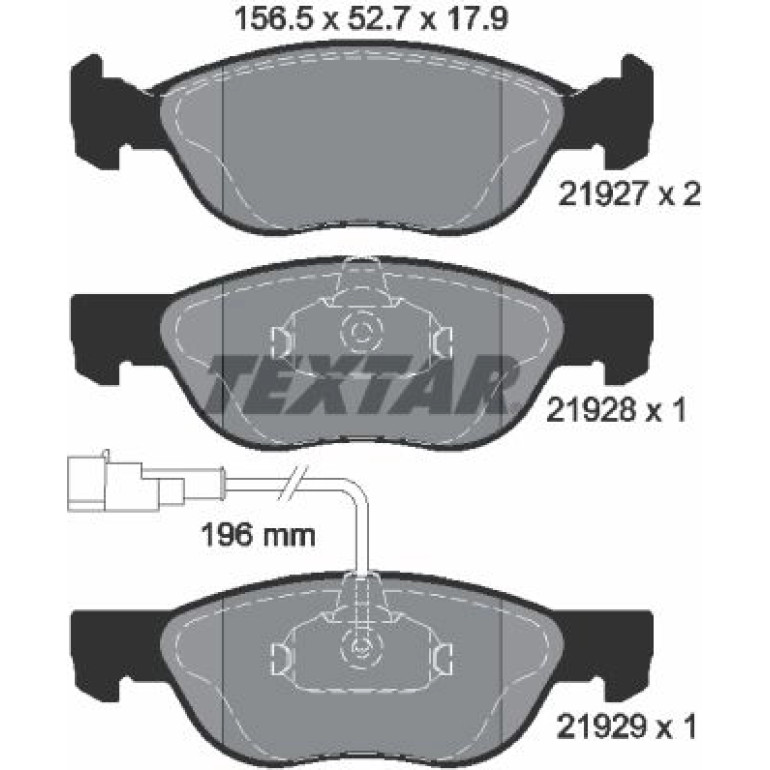 Bremsbelagsatz Fiat P. Bravo/Brava 1.9Td/Jtd/1.8B 2192701 Bremsbelagsatz Fiat P. Bravo/Brava 1.9Td/Jtd/1.8B 2192701