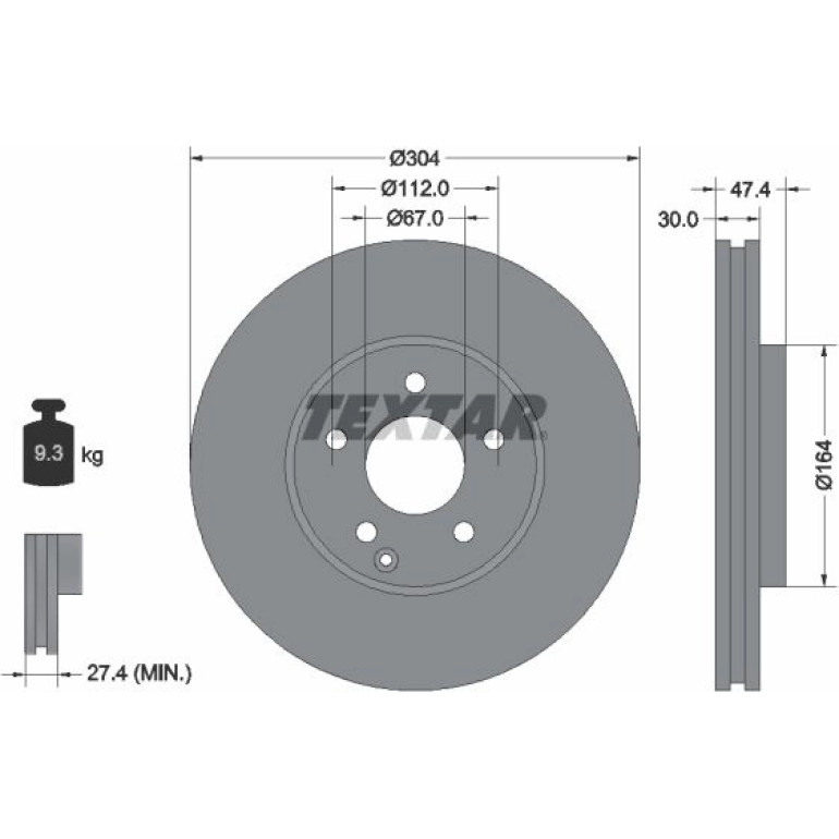 Bremsscheibe Db P. W211 03- 4Matic 92152105
