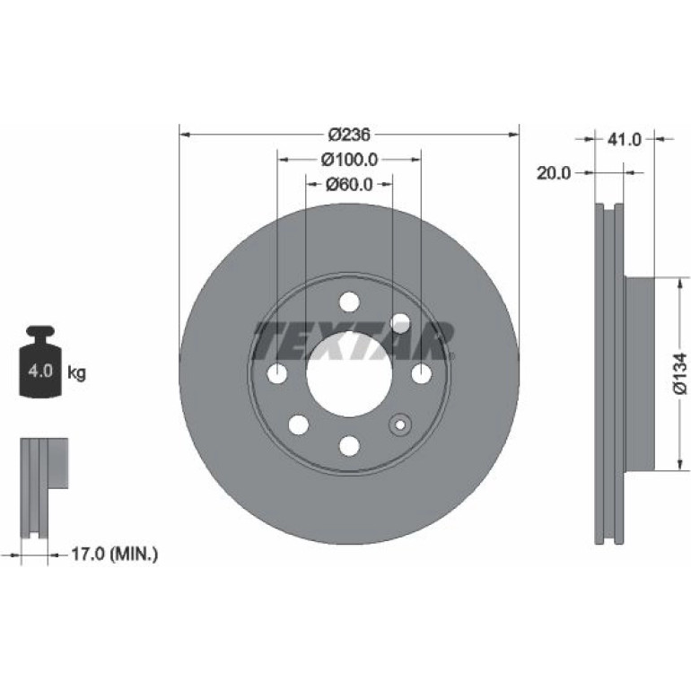 Bremsscheibe Opel P. Astra 92029603