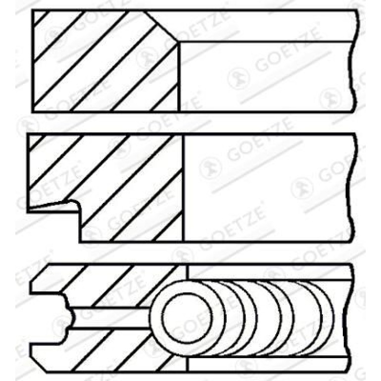 GOETZE ENGINE Kolbenring 08-438500-00 GOETZE ENGINE Kolbenring 08-438500-00
