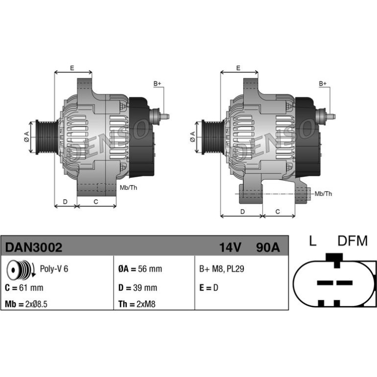 DENSO Generator DAN3002