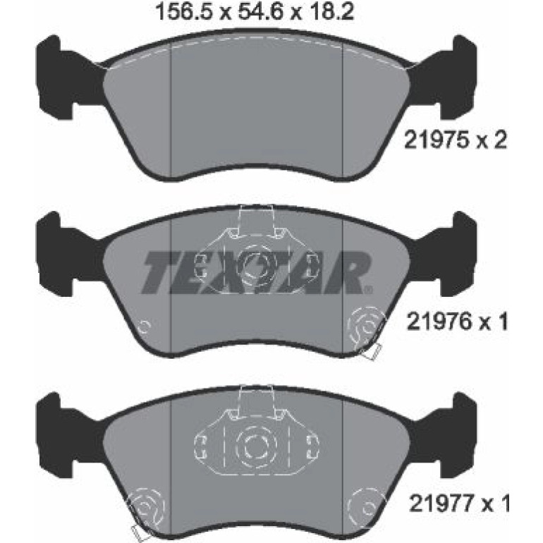 Bremsbelagsatz Toyota P. Avensis 97 2197502 Bremsbelagsatz Toyota P. Avensis 97 2197502