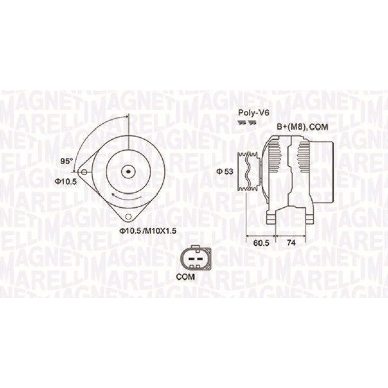 MAGNETI MARELLI Generator 063731905010 MAGNETI MARELLI Generator 063731905010