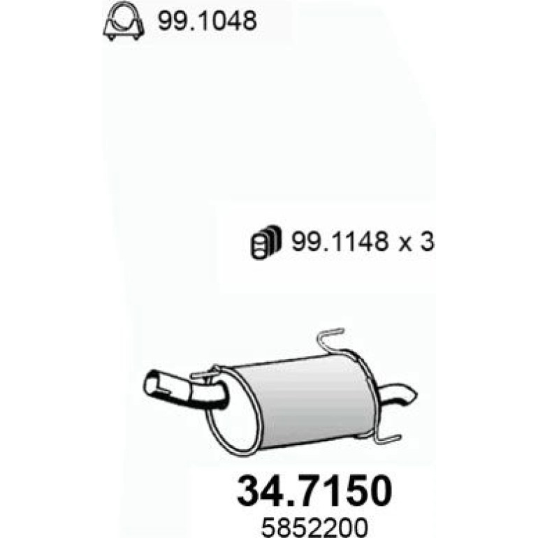 Endschalldämpfer 34.7150