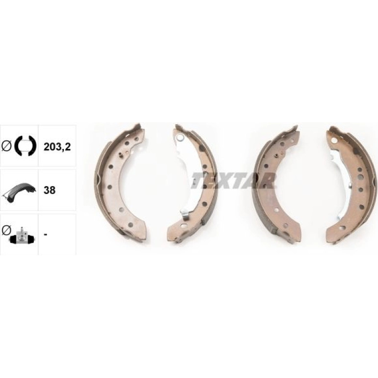 Bremsbacken Peugeot 206 98- Mit Abs 02- 203Mm 91061800