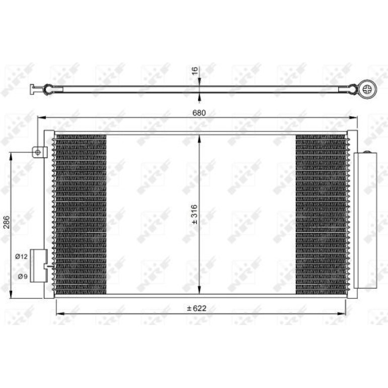 Kondensator, Klimaanlage 350061 Kondensator, Klimaanlage 350061