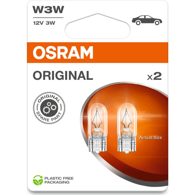 OSRAM W3W 12V 3W W2,1x9,5d Blister 2st 2821-2BL OSRAM W3W 12V 3W W2,1x9,5d Blister 2st 2821-2BL