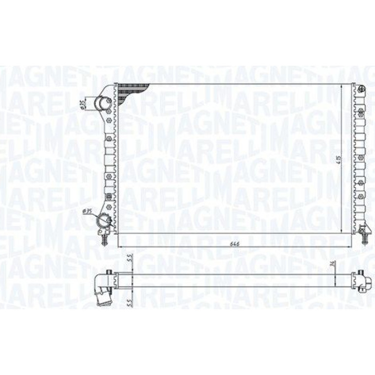 MAGNETI MARELLI Kühler, Motorkühlung 350213194400 MAGNETI MARELLI Kühler, Motorkühlung 350213194400