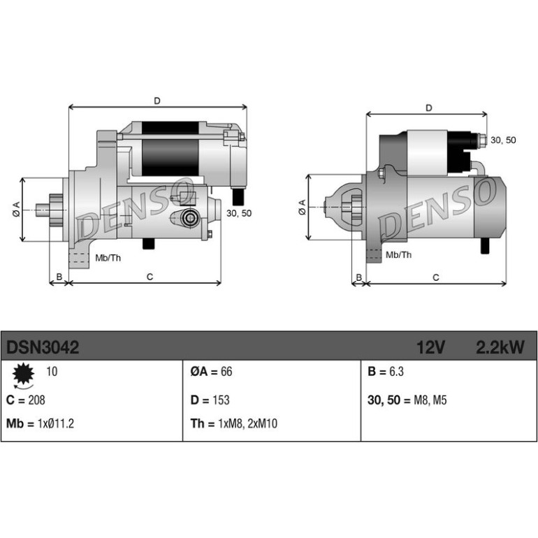 DENSO Starter DSN3042 DENSO Starter DSN3042