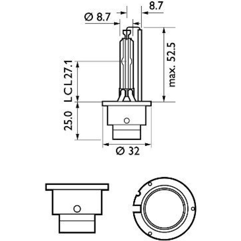 D2S Xenon LL 85V/35W PK32d-2 85122SYS1 D2S Xenon LL 85V/35W PK32d-2 85122SYS1