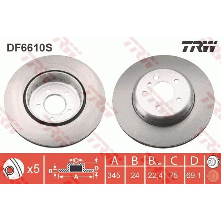 Bremsscheibe Bmw T. F10/F11/F12/F13/F01/F02/F06/F07 DF6610S Bremsscheibe Bmw T. F10/F11/F12/F13/F01/F02/F06/F07 DF6610S