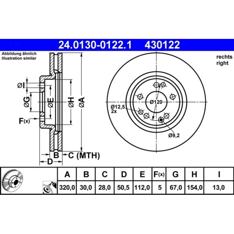 Bremsscheibe Db P. W124/R129 4.2-6.0 91-01 Pr 24.0130-0122.1 Bremsscheibe Db P. W124/R129 4.2-6.0 91-01 Pr 24.0130-0122.1