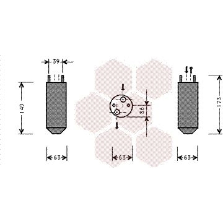 VAN WEZEL Trockner, Klimaanlage 8100D023 VAN WEZEL Trockner, Klimaanlage 8100D023
