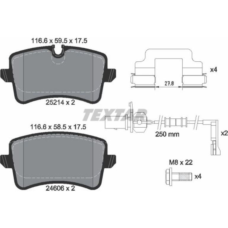 Bremsbelagsatz Vw T. A8 09- Scheibe 330Mm 2521404 Bremsbelagsatz Vw T. A8 09- Scheibe 330Mm 2521404