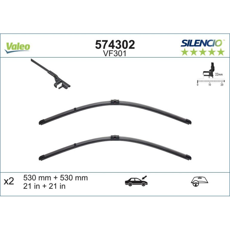 VM301 VALEO Silencio X.TRM Wischer 574302 VM301 VALEO Silencio X.TRM Wischer 574302